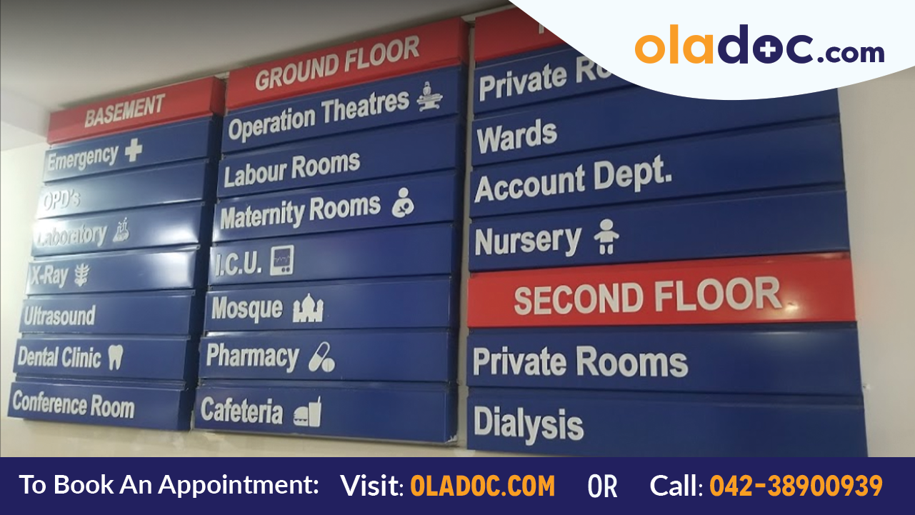 Services Offered by Saira Memorial Hospital Lahore